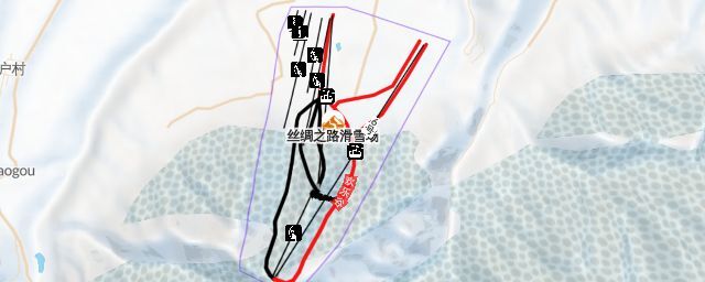 Piste map of the resort 丝绸之路滑雪场
