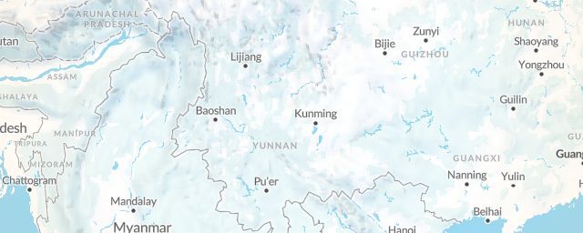Piste map of the region Yunnan