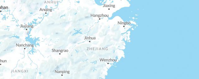 Piste map of the region Zhejiang