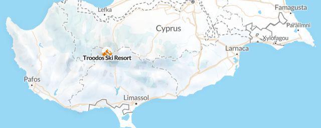 Piste map of the region Cyprus