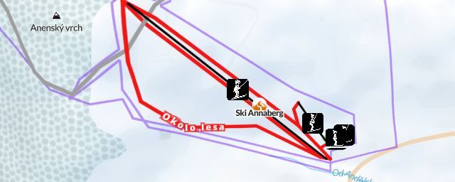Piste map of the resort Andělská Hora - Annaberg