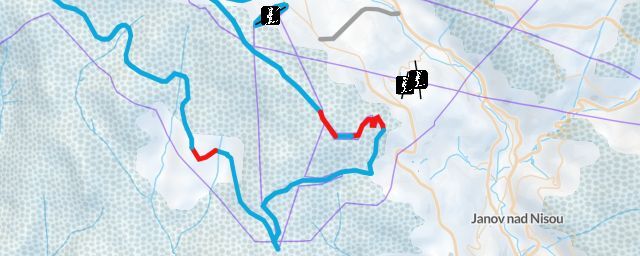 Piste map of the resort Bedřichov - Klindera