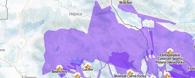 Piste map of the resort Bedřichov