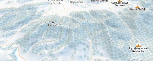 Piste map of the resort Běžecký areál Pustevny