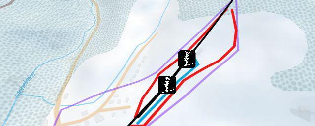 Piste map of the resort Biocel Zlatník