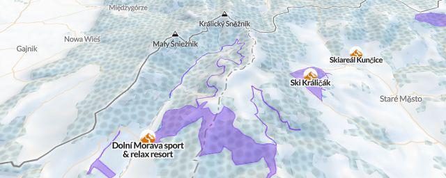 Piste map of the resort Dolní Morava sport & relax resort