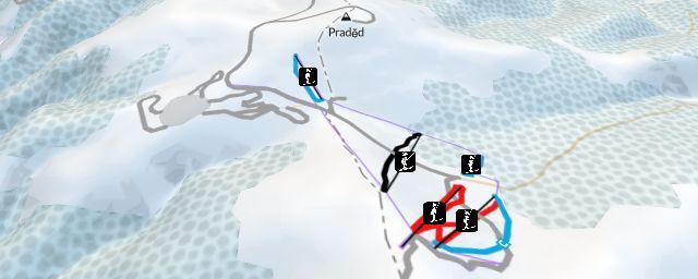Piste map of the resort Figura Praděd