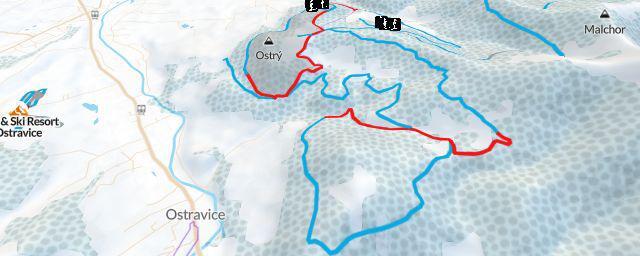 Piste map of the resort Horský lanový park Opičárna