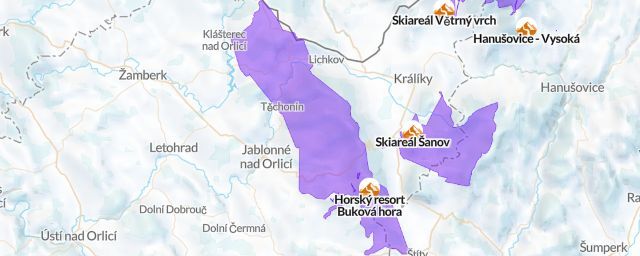 Piste map of the resort Horský resort Buková hora