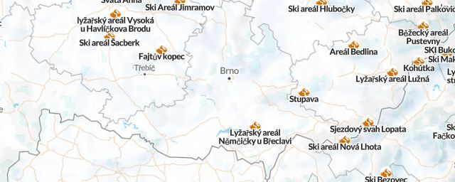 Piste map of the region Jihomoravský