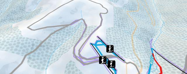 Piste map of the resort Jižní svahy