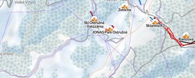 Piste map of the resort JONAS Park Ostružná