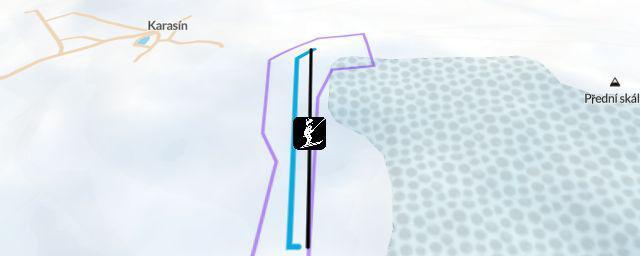 Piste map of the resort Karasín
