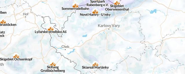Piste map of the region Karlovarský