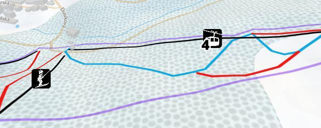 Piste map of the resort Skiareál Mariánky