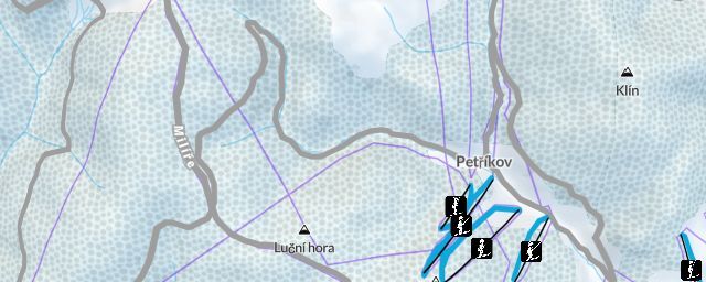 Piste map of the resort Kaste Petříkov