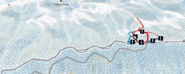 Piste map of the resort Kohútka