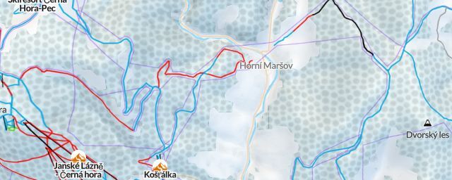 Piste map of the resort Košťálka