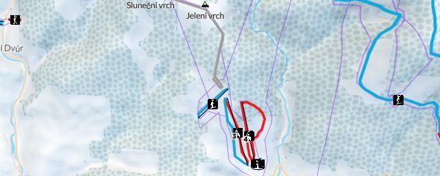 Piste map of the resort Černý Důl