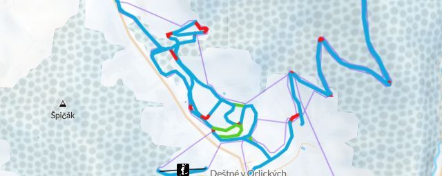 Piste map of the resort Deštné - Na Špičáku