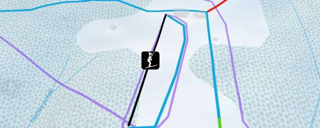 Piste map of the resort Dvoračky