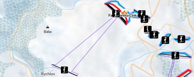 Piste map of the resort Family aréna Cinkáč