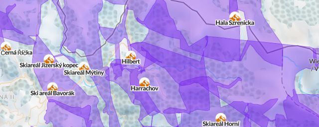 Piste map of the resort Harrachov