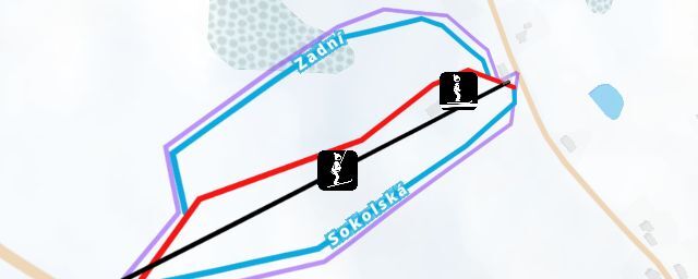 Piste map of the resort Kozákov