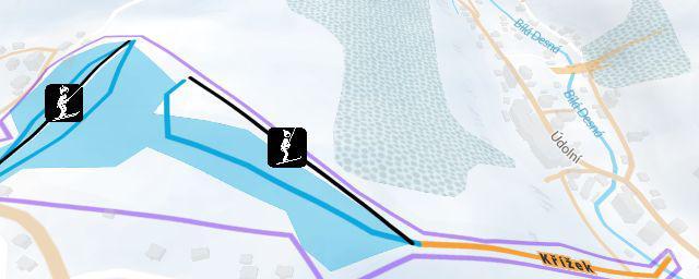 Piste map of the resort Ski areál Detoa