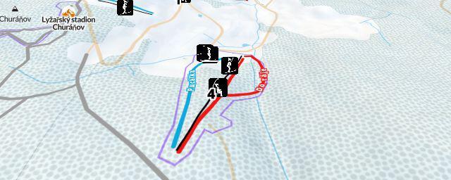 Piste map of the resort Lyžařský areál Kobyla