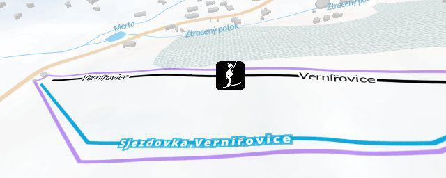 Piste map of the resort Lyžařský areál Vernířovice