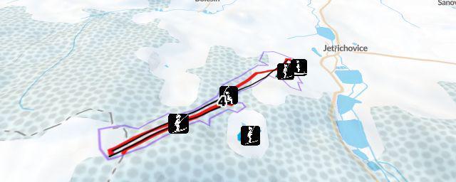 Piste map of the resort Monínec