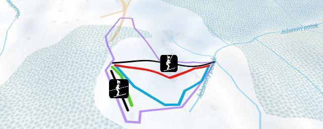 Piste map of the resort Lyžařský vlek Visalaje