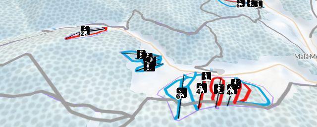 Piste map of the resort Skiarena Karlov