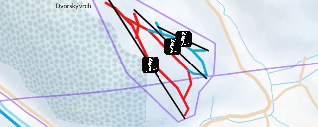 Piste map of the resort Nové Hamry - Nad kostelem