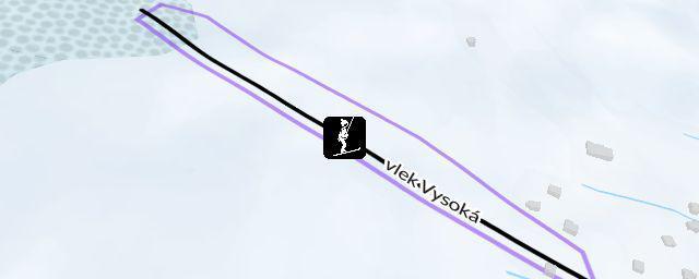 Piste map of the resort Hanušovice - Vysoká