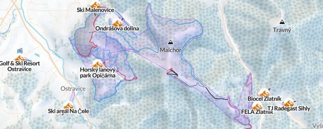 Piste map of the resort Ondrášova dolina