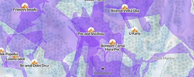Piste map of the resort Pec pod Sněžkou
