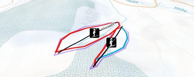 Piste map of the resort Javorná