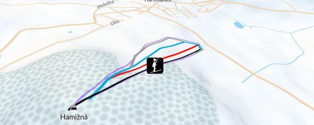 Piste map of the resort Lyžařský areál Hartmanice