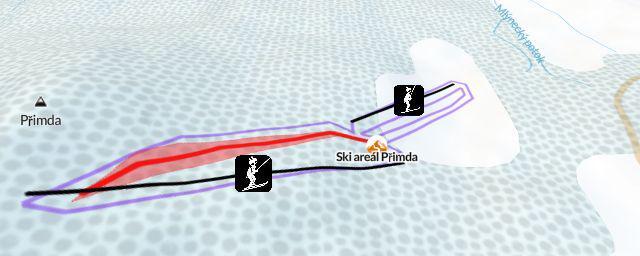 Piste map of the resort Ski areál Přimda