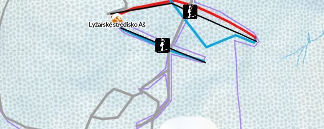 Piste map of the resort Pokladna vlek