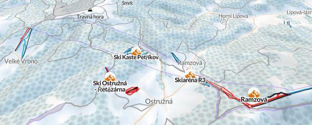 Piste map of the resort Ramzová