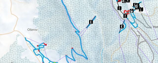 Piste map of the resort Šerlišský mlýn