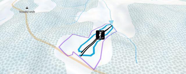 Piste map of the resort Sjezdový svah Lopata