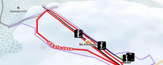 Piste map of the resort Ski Annaberg