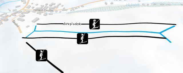 Piste map of the resort Ski areál Hlubočky