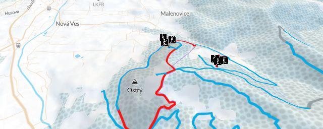 Piste map of the resort Ski Malenovice