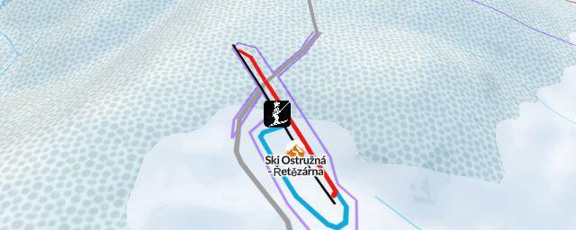 Piste map of the resort Ski Ostružná - Řetězárna
