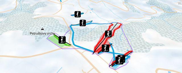Piste map of the resort Ski Šachty